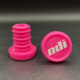 ODI One PAIR ODI BMX Bicycle Nylon Handlebar Push-In Bar Ends Plugs - Pink