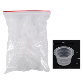 Tattoo Ink Cups, 100Pcs/Set Tattoo Ink Cup Pot Medium Large Plastic Microblading Pigment Accessories Holder Tattoo Supplies ​for Tattoo Ink (M)