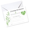 Pack of 10 Green Evening Wedding Invitations with envelopes- Choice