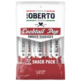 Oh Boy! Oberto Classics Cocktail Pep Smoked Sausages, 0.8 Ounce (Pack of 12)