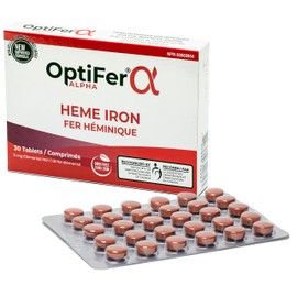 OptiFer Alpha heme iron supplement for Iron Deficiency Anemia (30, 1)