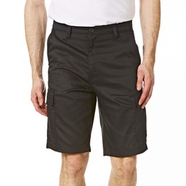Iron Mountain Herren Multi Pocket klassische Cargo Arbeitskleidung Arbeitssicherheit Kurze Hose, Schwarz, 32" Waist