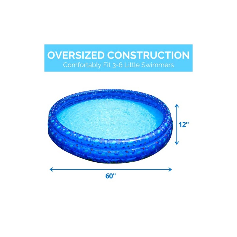SWIMLINE Classic 3 Ring Kiddie Pool 60'' X 12'' For