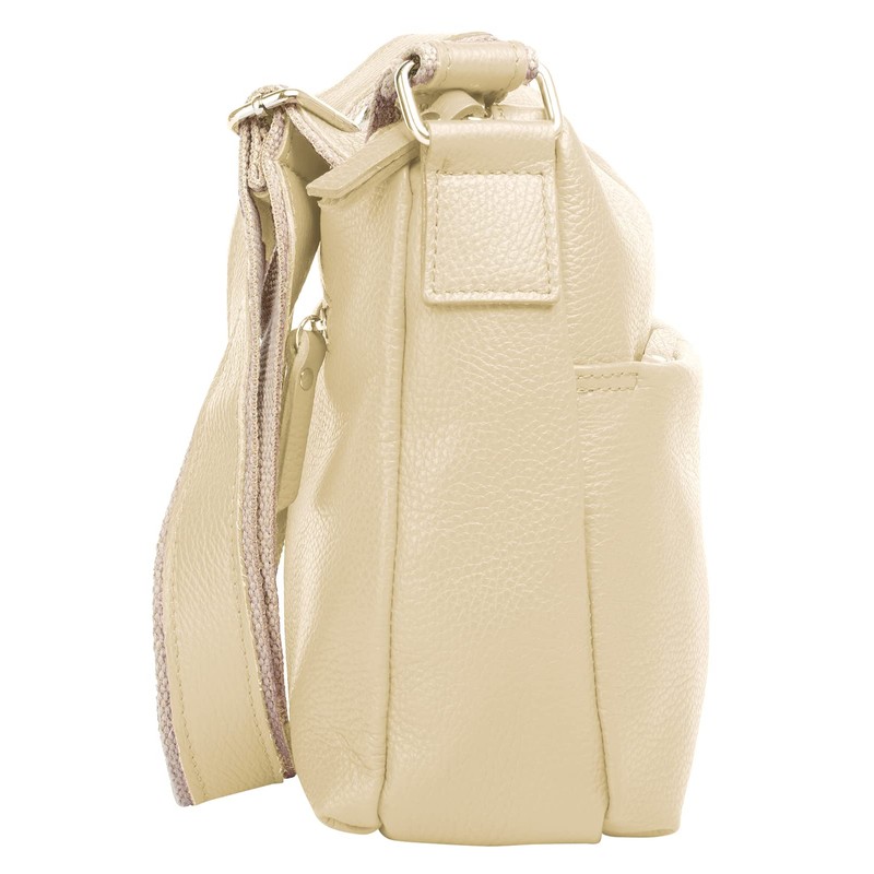 Samantha Look Women's Genuine Leather Shoulder Bag, Made in Italy,