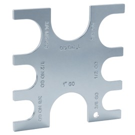 23080 PEX Crimp Tool Go/No-Go Gauge,PEX Crimp Ring Gauge for 3/8", 1/2", 3/4" &1"Crimp Rings,3/8 Inch Plumbing Fittings
