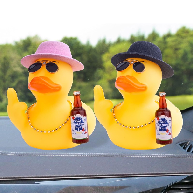 MuMyer Rubber Duck Car Ornament, Unique Yellow Duck Car Dashboard