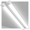 Utility LED Shop Light Fixture 2PCS 4FT Linkable Plug in LED Tube Light for Kitchen Bathroom Garage Basement Office, Long LED Shoplight, Corded Electric with ON/Off Switch, IP66 Waterproofing