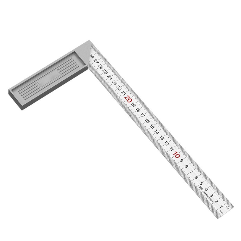 Escuadra para Carpintero de 90 grados,Base de Aluminio,30cm,Escuadra Herrero de