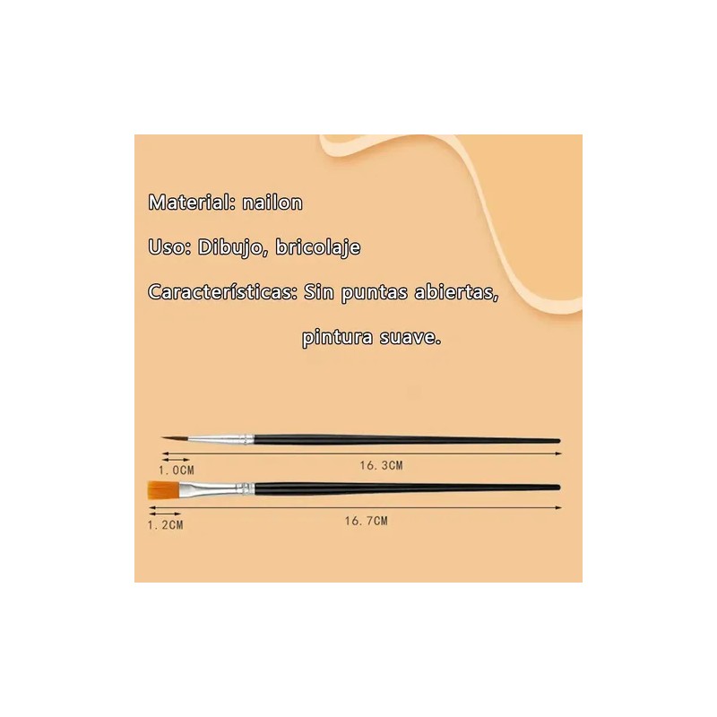 Set 50 Pinceles Para Acrílicas Gouache Acuarela Oleo Dibujo Cerdas