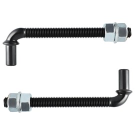 Skelang 6" J-Bolt Post Hinge, 5/8" Male Pin Hinges Bolts, Fence Bolt Though Post Hinge, Pack of 2