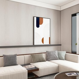 TOTIO 31.5x315inch Extra Wide Oak Wood Wallpaper Peel Stick Beige White Wood Grain Contact Paper Oak Textured Vinyl Wrap Air Guide Slot Design Matte Thickened Self-Adhesive Waterproof Wall Sticker