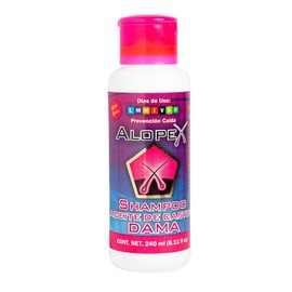 Shampoo Anti Caída de Cabello Sin Sales y Parabenos Alopex con Bergamota, Aceite de Ricino y Macadamia Tratamiento Capilar Refuerza la Raíz y Estimula el Crecimiento. 240 ml.
