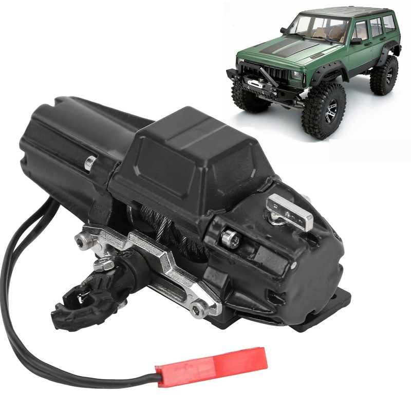 RC Car Single Motor Winch with Line for SCX10 90046/TRAXXAS
