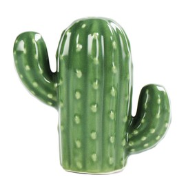 KiaoTime Ceramic Toothpick Holder Dispenser, Novelty Cute Cactus Design Toothpick Dispenser Box Container for Kitchen Counter Dinning Table Cabinet Décor