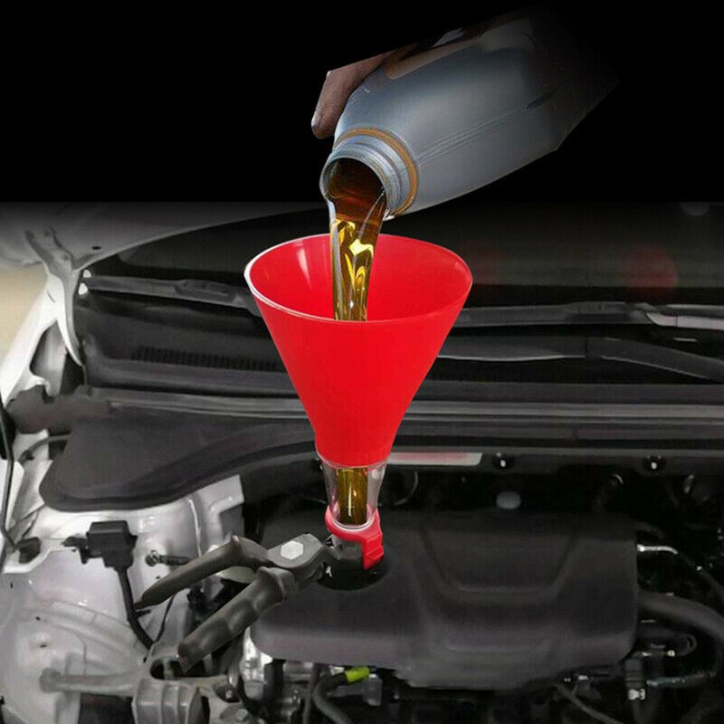 Universal Car Engine Oil Funnel Adjustable Gasoline Special Funnel Filling