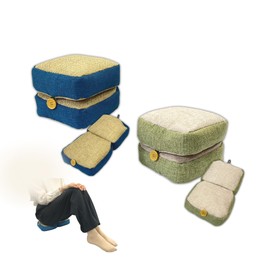 K-Bright Multi Folding Cushion, Folding Sitting Cushion, Spread Out Pillow, Elbow Rest, Compact Bead Cushion (Stretches Your Back Muscles, Beautify Posture, Back Pain), Foot, Sitting Chair, Sitting