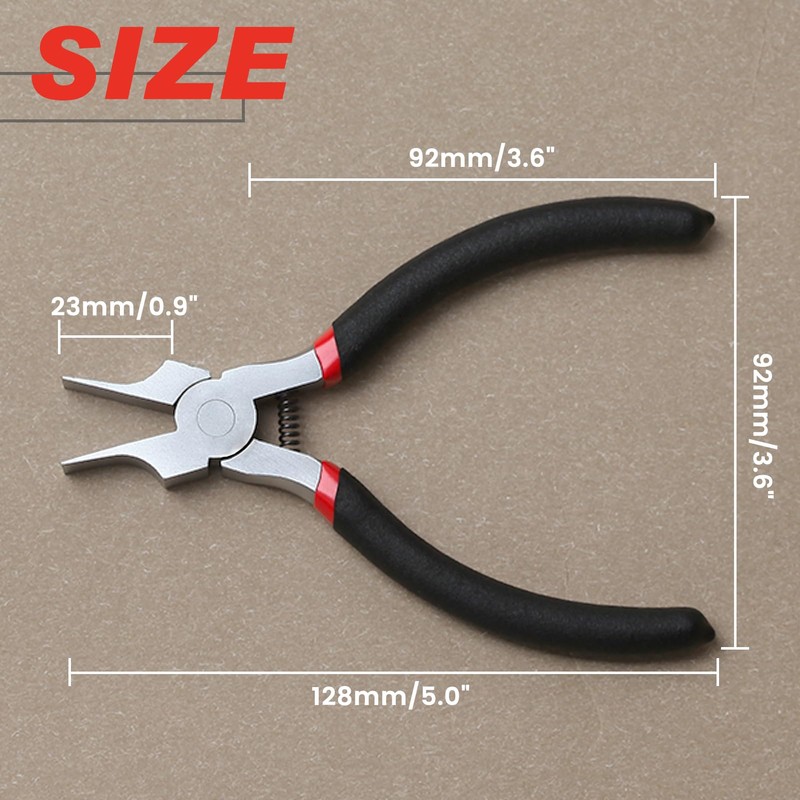 LEONTOOL Flat Pincers, Wide, Flat Pincers, No Jagging, Extra Thin,