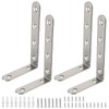 Luomorgo 4 Pcs L Shaped Brackets for Shelves, Heavy Duty