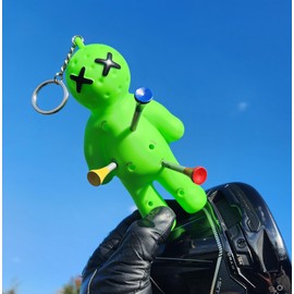 Voodoo Golf Ball Tee Holder | Novelty Keychain Accessory for Bags | Gift for Men | Fits 3 1/4, 2 3/4, 1 1/2 Tees, green