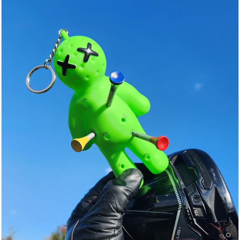 Voodoo Golf Ball Tee Holder | Novelty Keychain Accessory for