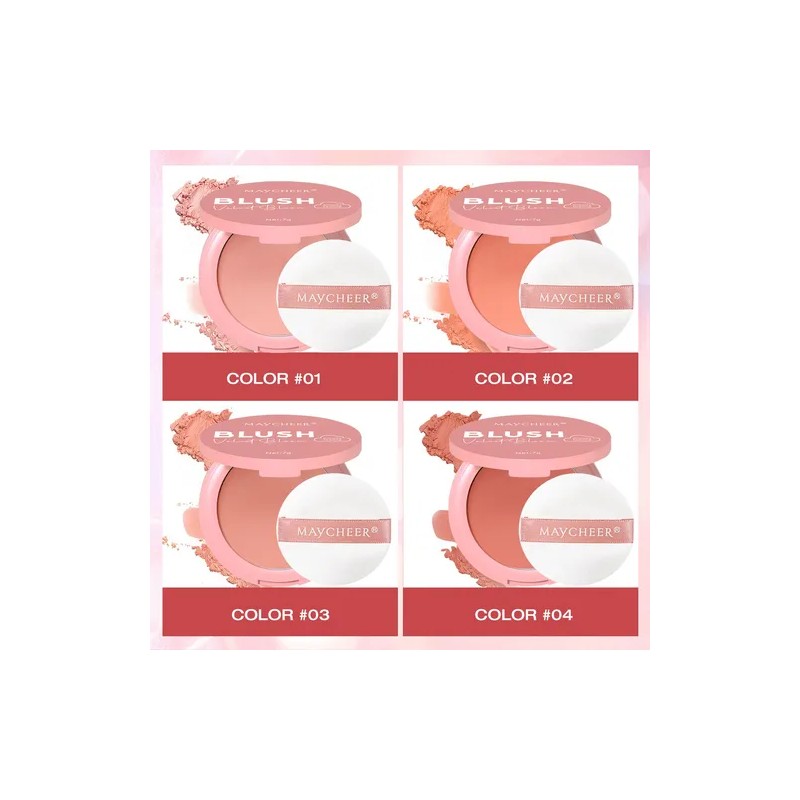 4 Colores Natural Cheek & Blush Polvo Fijador De Maquillaje