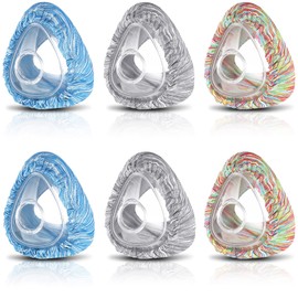 Tudomro 6 Pack Cpap Mask Liners for Full Face Cover, Soft Reusable Cushion Mask Covers Absorb Facial Oils and Moisture(Assorted Color)