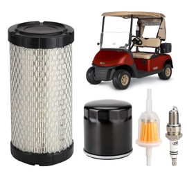 LY 5KYSON EZGO Oil Charge Kit and Tune Up Kit, Suitable for 2008-UP RXV and 2010-UP TXT Gas Golf Cart, Kawasaki Engine Repair Kit with Air Filter, Fuel Filter, Oil Filter and Spark Plug
