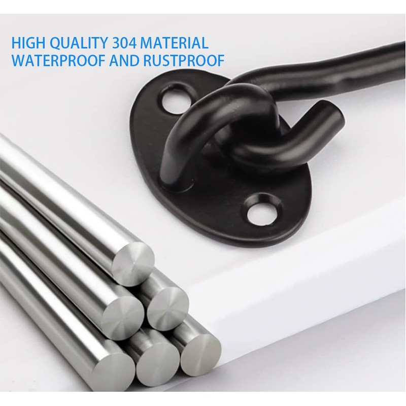 3” Privacy Hook and Eye Latch Easy Lock for Barn