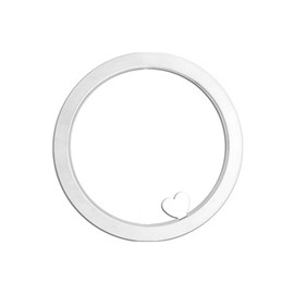 Drainage Net Holder for Kitchen, Drainage Gutters, No Basket Needed, Heart Shaped, Shallow Type, Stainless Steel, Sink, Fits 5.3 inches (13.5 cm) / 5.7 inches (14.5 cm) Diameter, Drainage Net Holder,