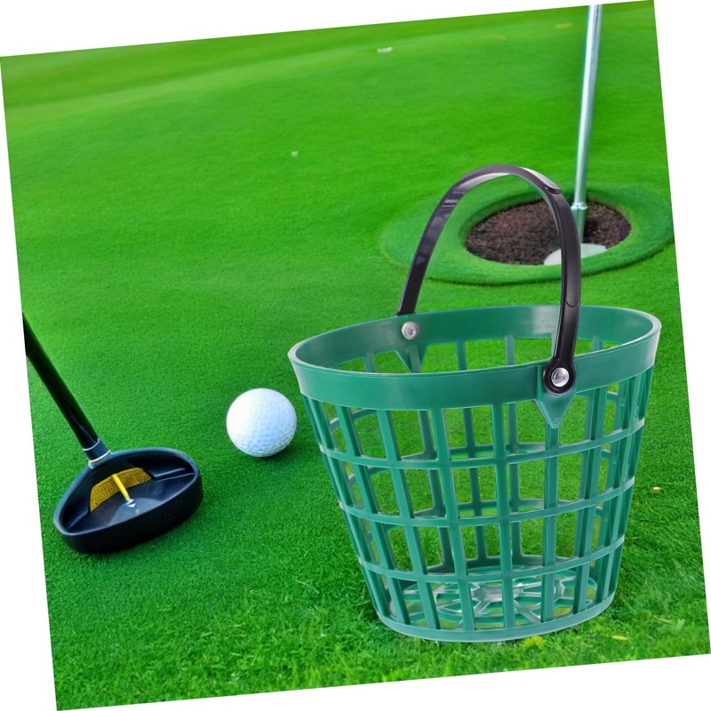 Totority 1pc Golf Ball Storage Basket with Handle Nylon Bucket