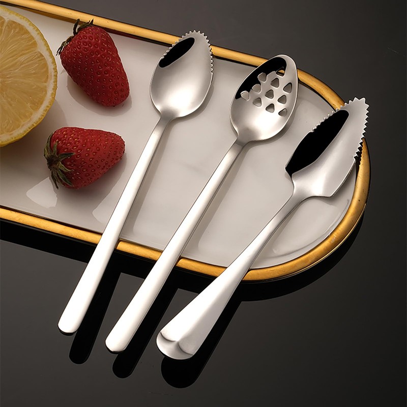Grapefruit Spoon, 5-Piece Set, 4 Stainless Steel Grapefruit Spoons and