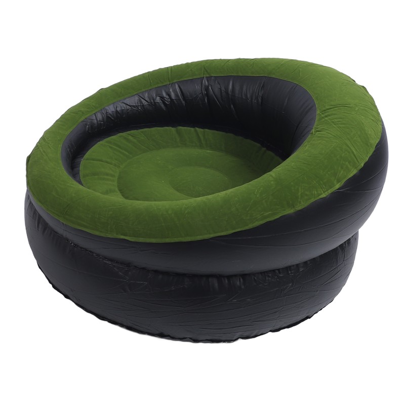 Inflatable Couch PVC Flocking Portable Ergonomic Blow Up Sofa Chair