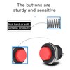 Yeanifeana 12 Pcs 13mm Round Waterproof Momentary Switch, Self-Resetting Mini
