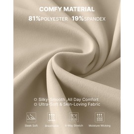 G4Free Capri Pants for Women Wide Leg Yoga Cropped Pants with Pockets Soft Cross Waist Flowy Bootcut Dress Work Pants(Light Khaki,L,21")