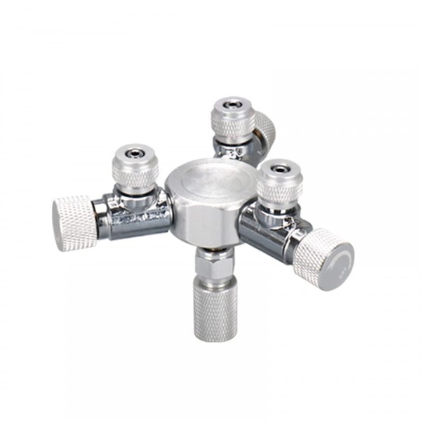 DONGKER Aquarium CO2 Splitter,Aluminum Alloy CO2 Flow Distributor with Fine