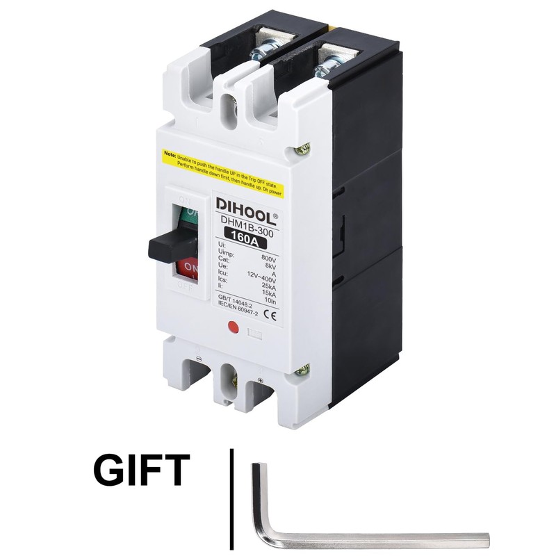 DIHOOL Main 160 Amp DC Circuit Breaker, 500V Battery Disconnect