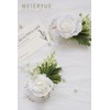 WEIERYUE WEIERYUE White Rose Wrist Flowers and Men's Corsage Wedding