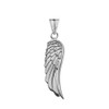 Claddagh Gold Bold 10k White Angel Wing Charm Pendant