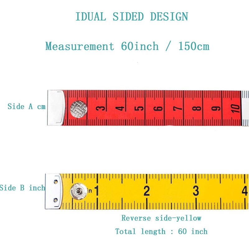 KEWAYO Tape Measure 60inch/150cm Double Scale Body Measuring Tape with