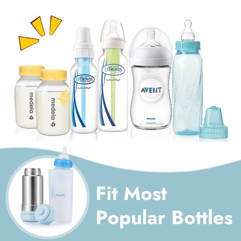 Papablic Portable Travel Baby Bottle Warmer On The Go, Fits