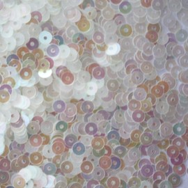 4mm Flat Round Sequins ~ Crystal IRIS Rainbow Iridescent Warm hue ~ Loose Paillette Sequins for Embr