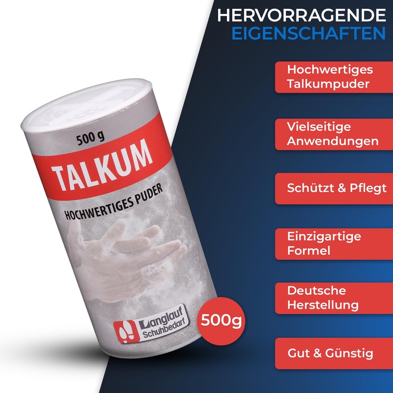 Talcum Powder for Sport, Workshop, Hobby, and Climbing, 500 g