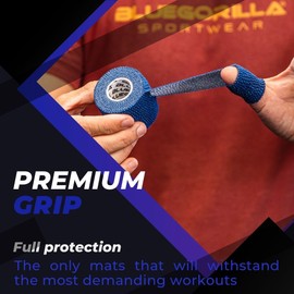 BLUEGORILLA Crossfit Tape, Sports Tape - 7 Metres x 5 cm - Finger Tape Grip Tapes - Finger Tape Elastic Bandage Grips - Pack of 3 or 6 Rolls - Keyring as a Gift