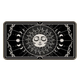 DEQSX Boho Sun and Moon Door Mat 17x30, Witchy Celestial Moon Phase Doormat, Sun Gothic Outdoor Doormat for Front Door, Indoor and Outdoor Entrance