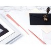 MUSROD 9" Rose Gold Metal Letter Opener with Minimalist Design,