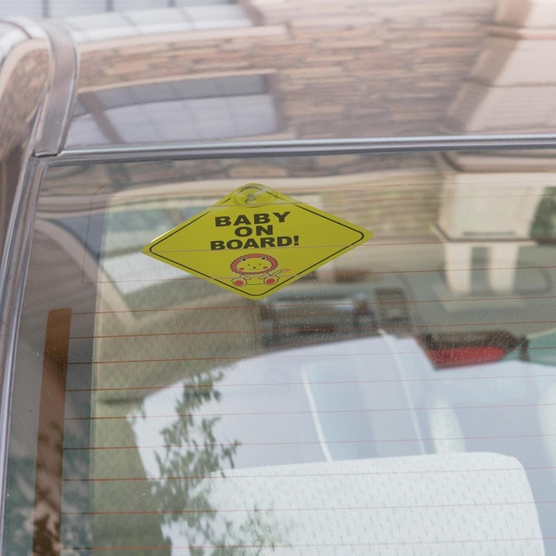 2 Pcs Baby On Board Sign for Car, Baby On