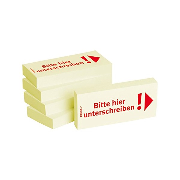 BIZSTIX® Business Sticky Notes "Bitte hier unterschreiben!" (Arrow to the
