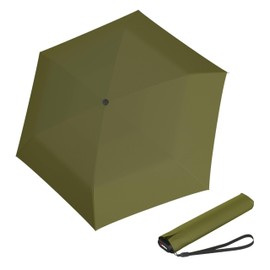 Knirps US.050 Ultra Light Pocket Size Manual Rain Umbrella in Cardamom – 4oz Portable Travel Umbrellas with 35" Quick Dry Canopy, Windproof up to 62mph, Matching Quick Dry Protective Cover Included