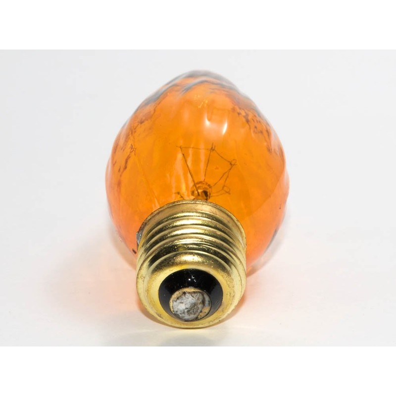 Bulbrite 25F15A 25W Fiesta Style Chandelier Bulb, Medium Base, Amber,