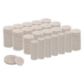 uxcell Non Slip Furniture Pads, 220Pcs Round Furniture Grippers Self Adhesive Furniture Feet Anti Scratch Chair Leg Felt Pads for Protecting Hardwood Floor, Beige